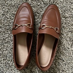 Loft Horsebit Brown Loafers, size 10